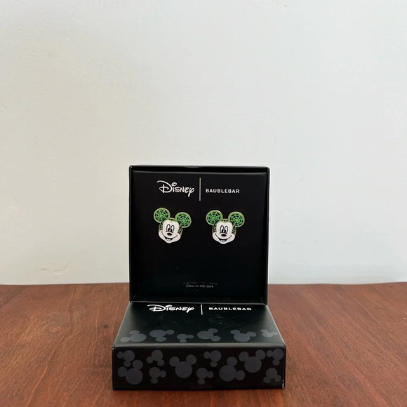Baublebar Mickey Spider Web stud earrings, Glow in the Dark, NWT - Picture 1 of 2